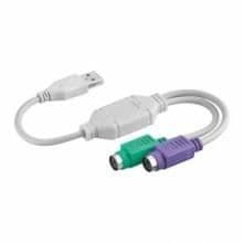 USB hane/2x PS/2 hona dataadapterkabel