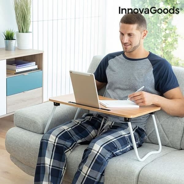 InnovaGoods flerfunktions fällbara sidobord - Metall - Vit - Modernt - Design