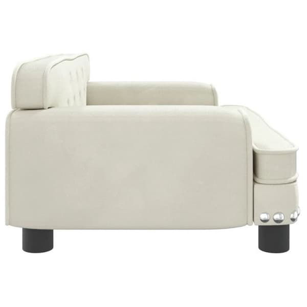 vidaXL Barnsoffa crème 70x45x30 cm sammet 3196299