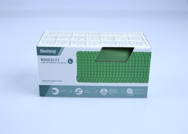 Rektangulär Säng - BESTWAY - 69616 - 1.98m x 71cm x 6.5cm - Grön