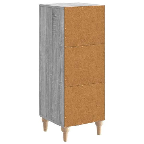 vidaXL Buffé Sonoma grå 33 x 34,5 x 90 cm Ingenjörsträ 894141