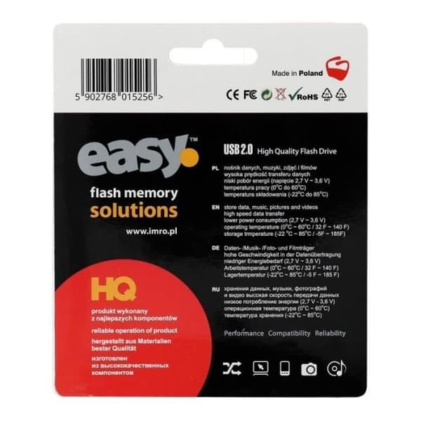 USB-minne - Imro - Easy (ECO) - 8 Go - USB 2.0 - Vit