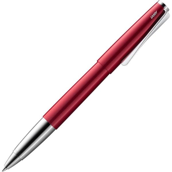Lamy Studio Rollerpenna Pianoröd - Elegant Metall - Propellerklämma - Linjebredd M