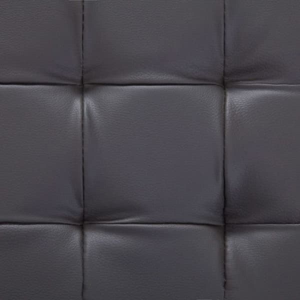 vidaXL Förvaring Ottoman 87,5 cm Grå konstläder