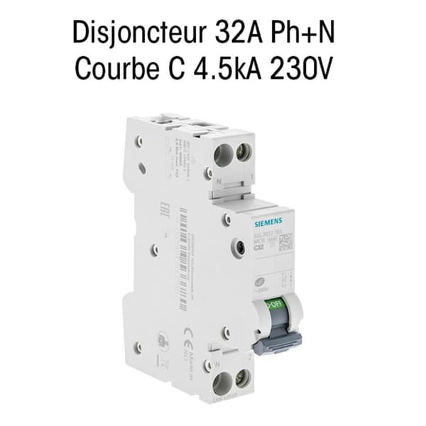 Brytare 32A Ph+N kurva C 4.5kA 230V