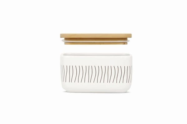 Förvaringsburk - BIRAMBEAU - 900218 - Keramik - Lock i Bambu - 300mL