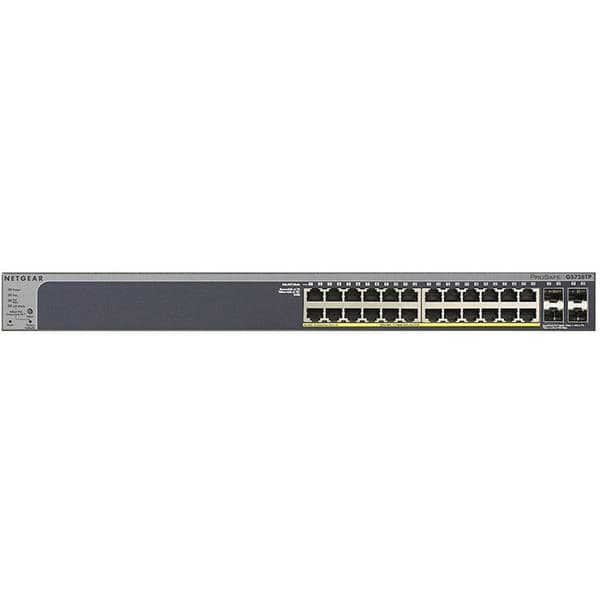 Switch - NETGEAR - GS728TP - 24 Gigabit PoE-portar - Smart Managed - Rackmonterbar
