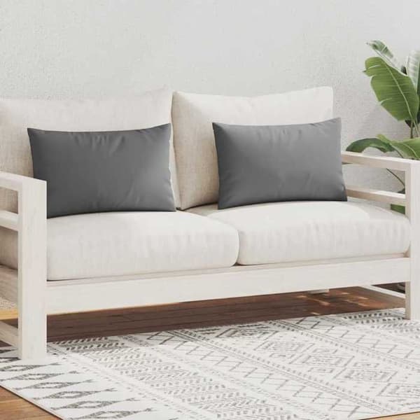 vidaXL Utomhuskudde 2 Styck 60 x 40 cm Grå