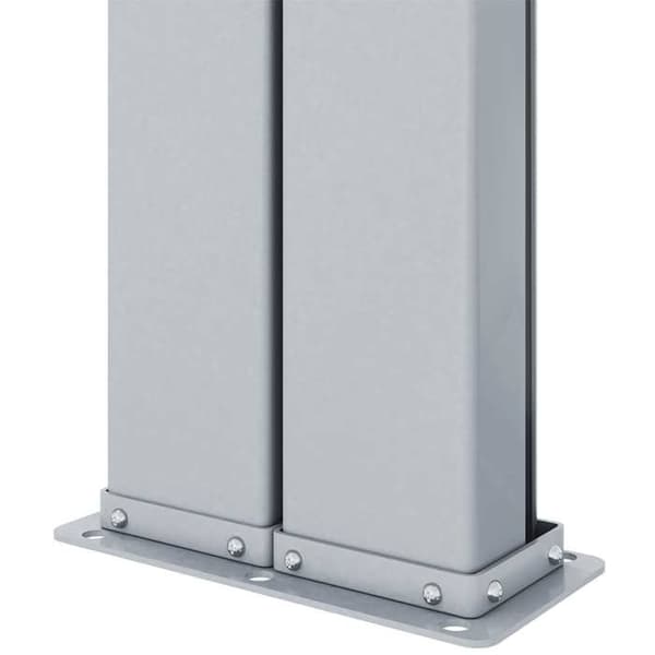 vidaXL infällbar sidomarkis Röd 200x1000 cm 318047