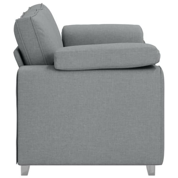 grå ljus 120 cm tyg loveseat