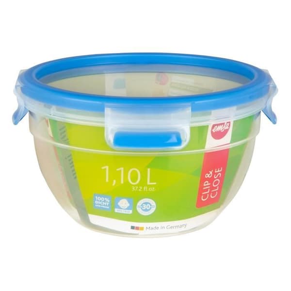 EMSA Clip&Close Container 1.1L - Rund - Blå