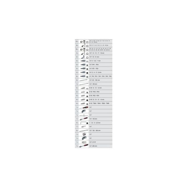 Hylssats - KSTOOLS - F6 1/4'' - 1/2'' - KROMmatta - 94 st