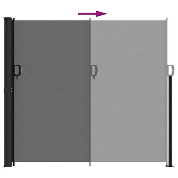 vidaXL Retractable sidokappa antracit 180x600 cm 4004548