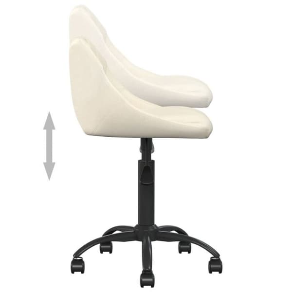 Kontorsstol Creme Sammet