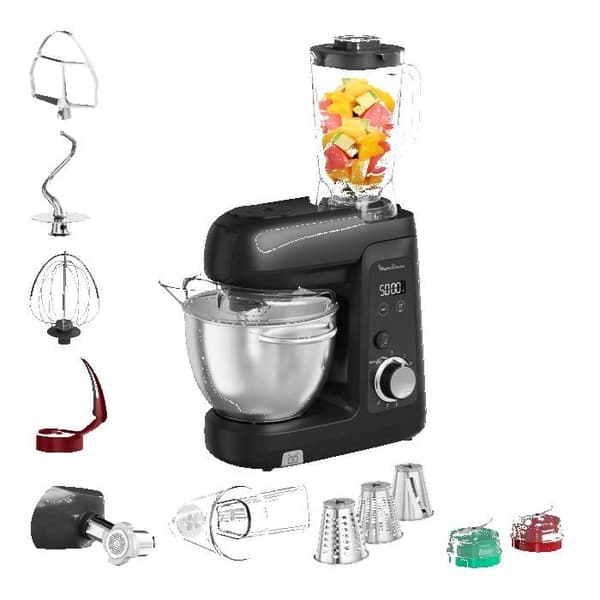 Moulinex Bake Partner +, Bakrobot, 1 100 W, BAKEGOOD tillbehörsset, QA5458F1