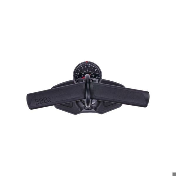 Fotpumps - BBB - AirWave - Manometer 2,5 tum - Gummislang 70 cm - Ergonomisk