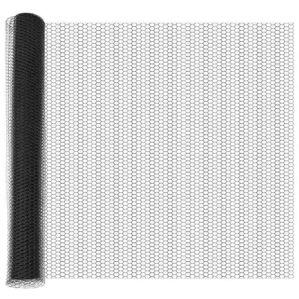 vidaXL Hexagonal stängsel Grå 1 x 100 m PVC 42005605
