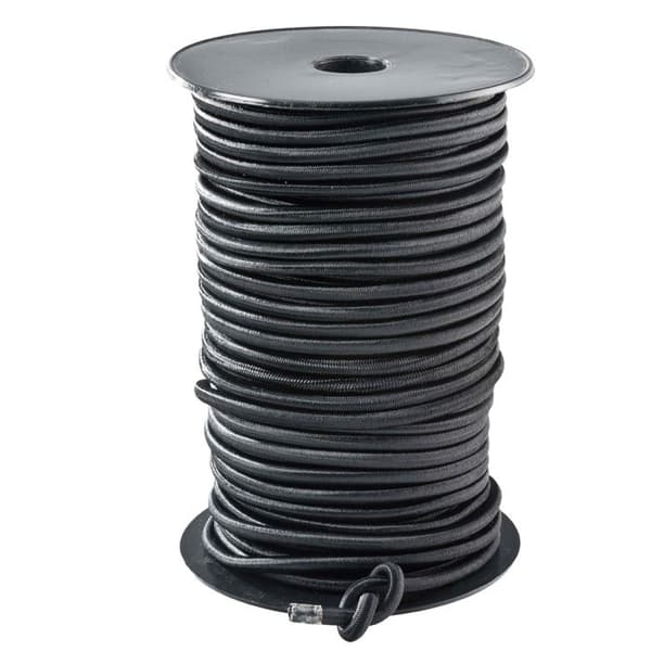 Svart elastisk spännband WERKA PRO rulle 4mm x 50m