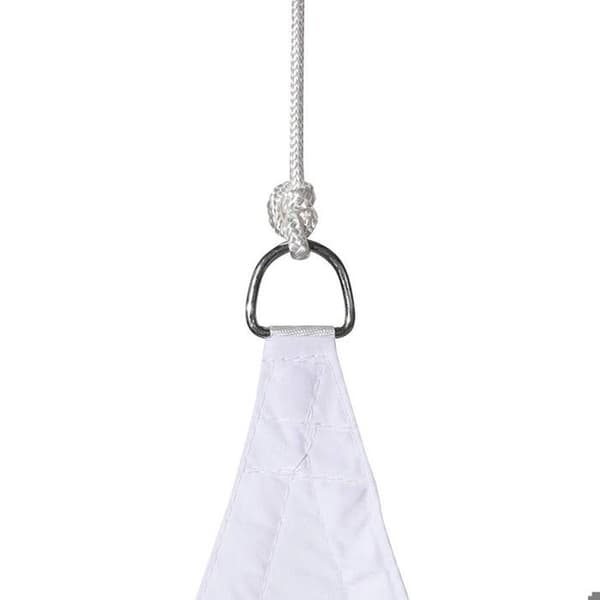 Triangulärt solskydd "Curacao" vit 5x5x5m i polyester - Hespéride