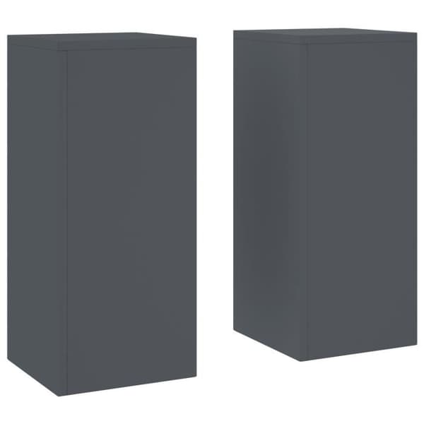 Växtstöd - Pelare - 2 st - Antracit - Stål - 24x24x55 cm