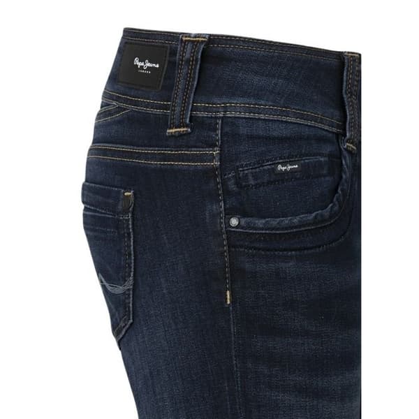 Pepe Jeans Damjeans Gen — denimstretch, rak passform, mörk tvätt, normal midja