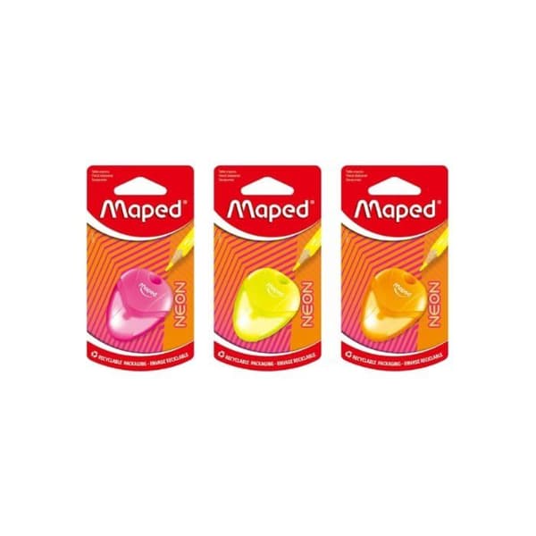 Vässare - MAPED - Neon Igloo - Kompakt - 1 hål - Färgglad design