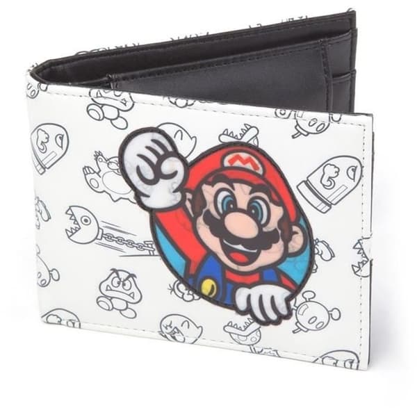 Fällbar plånbok Mario vit Difuzed — kompakt och elegant plånbok