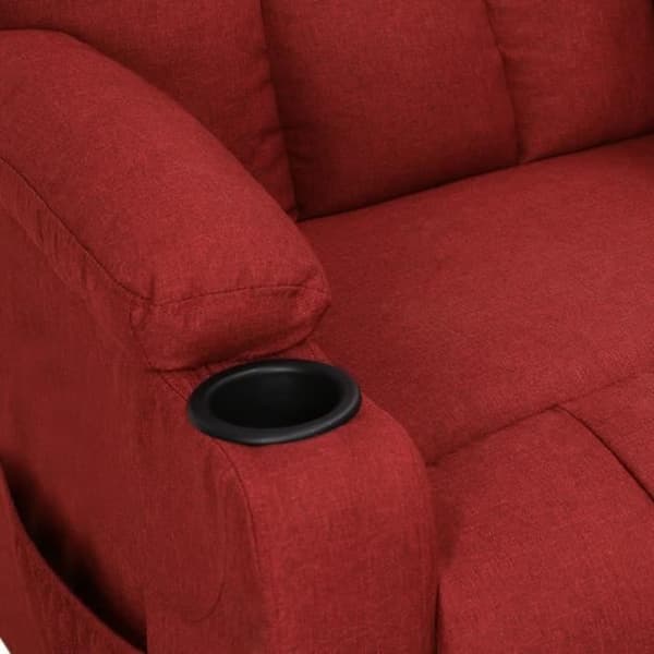 vidaXL Recliner Röd vinröd, Tyg.