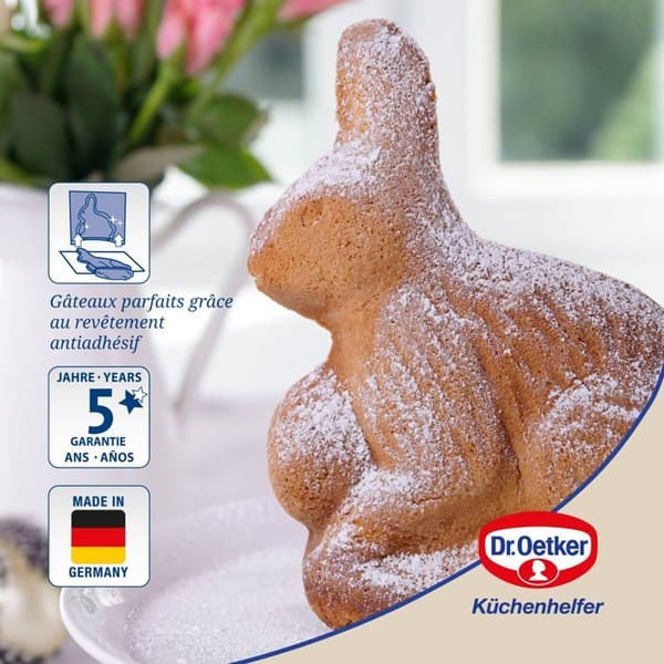 3D tårtaform i form av påskkanin 600 ml Dr.Oetker