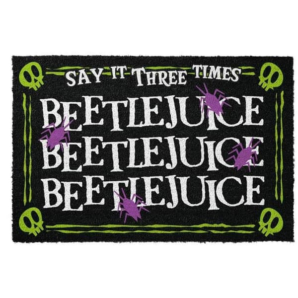 Doormat - Beetlejuice - Rectangular - Coconut fiber - Non-slip PVC - Black