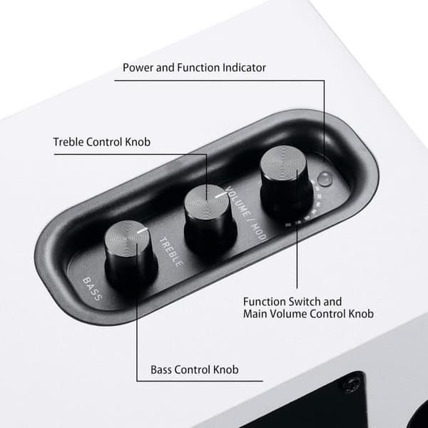 Regalhögtalare - Sanyun - SW208 - Bluetooth 5.0 - 60W - Kolfiber