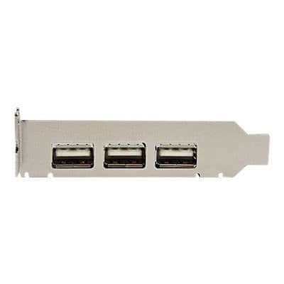 4-portars USB 2.0 PCIe-kontrollkort - USB PCI-E-adapter - 3x extern USB A - 1x intern USB A - PEXUSB4DP