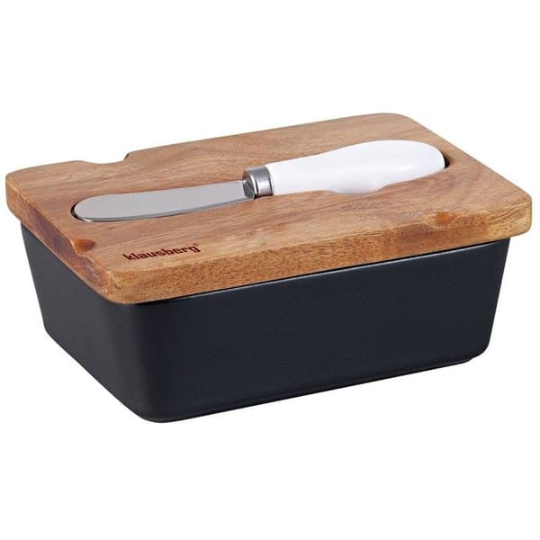 Klausberg porslinsostbricka med kniv och lock KB7784