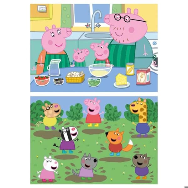 Pussel - EDUCA - Peppa Pig - 2 x 25 bitar - Utbildningspussel - Flerfärgad