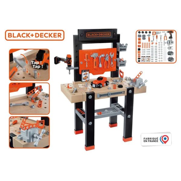 Smoby BLACK+DECKER Lekbänk för barn