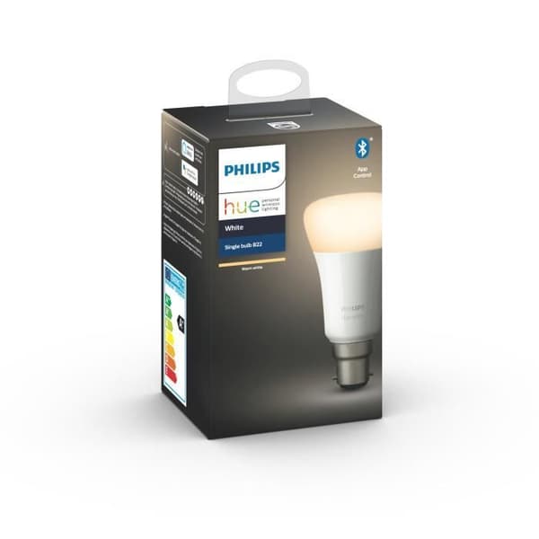 PHILIPS HUE Lampa Vit - 9,5 W - B22 - Bluetooth