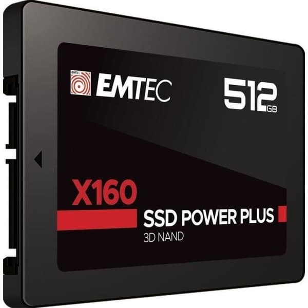 SSD - EMTEC - X160 - 512 Go - 2,5'' - SATA III - QLC 3D NAND