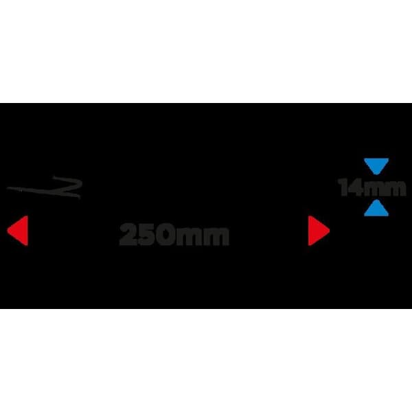 Spets slits SDS Plus - GRAPHITE - 14 x 250 mm - Rillad - Såld styckvis