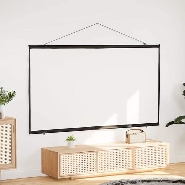 Väggmonterad projektionsduk - vidaXL - 84'' (16:9) - Matt vit - Polyester - 190x115 cm - Väggmontering - Diagonal 84''