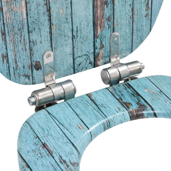 vidaXL Toalettsits MDF Soft-Close Lock Old Wood