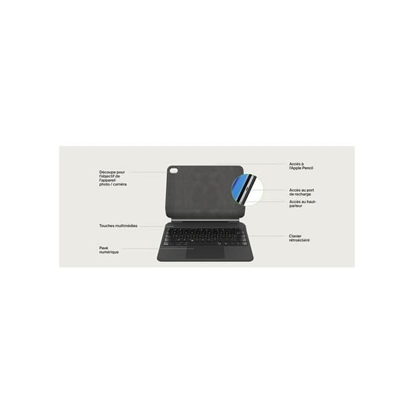 Clavier Folio - BELKIN - iPad 10:e generationen - Magnetisk - Trådlös - Franska