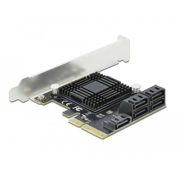Intern SATA-kort och adapter - DELOCK - 90498 - PCIe - 5 portar - 6 Gbit/s