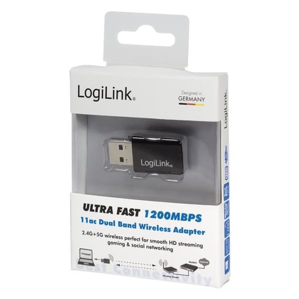 LogiLink WL0243, USB, WLAN, 1200 Mbit/s
