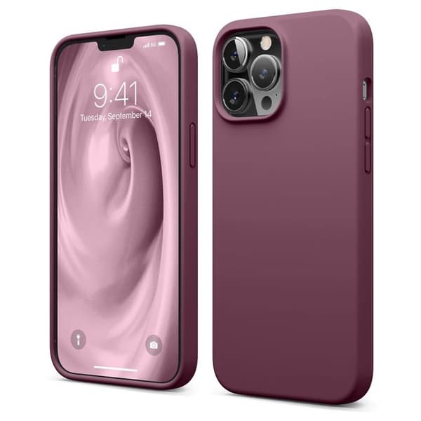 Elago Premium Silikonfodral för iPhone 13 Pro Max Lila - MagSafe Bumper, Stötskydd