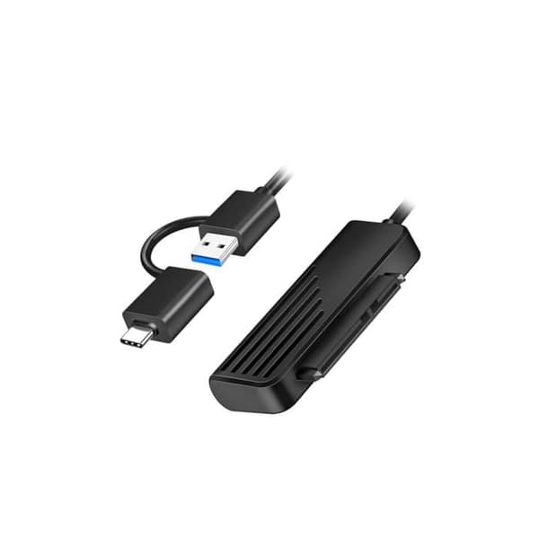 USB 3.0-adapter - Logilink - Stöder 2,5" SATA HDD/SSD - Kapacitet upp till 10 To - USB-A och USB-C