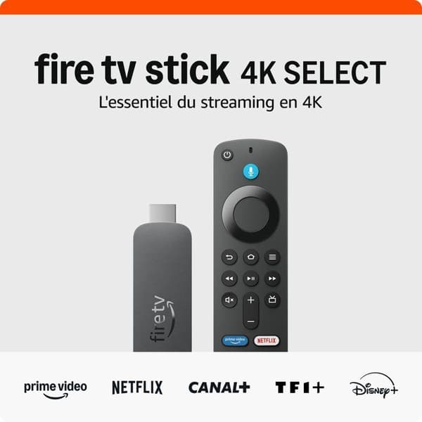 Fire TV Stick 4K Select - AMAZON - 4K-upplösning - Bluetooth - Wi-Fi - 8 GB