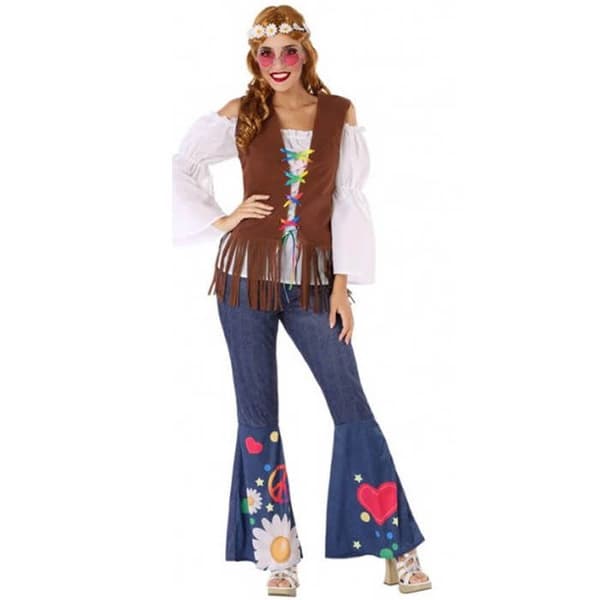 Hippiekostym - Kvinna - Storlek M/L - M/L