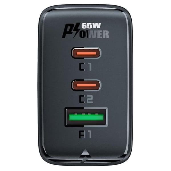 Snabbladdare - ACEFAST - A41 - 2xUSB-C - USB-A - 65W - GaN-teknologi