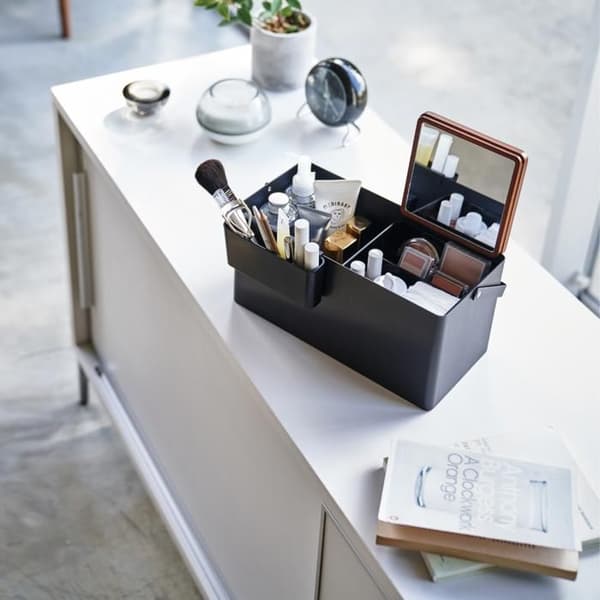 YAMAZAKI - Sminkbox L31 cm - TOWER - Svart