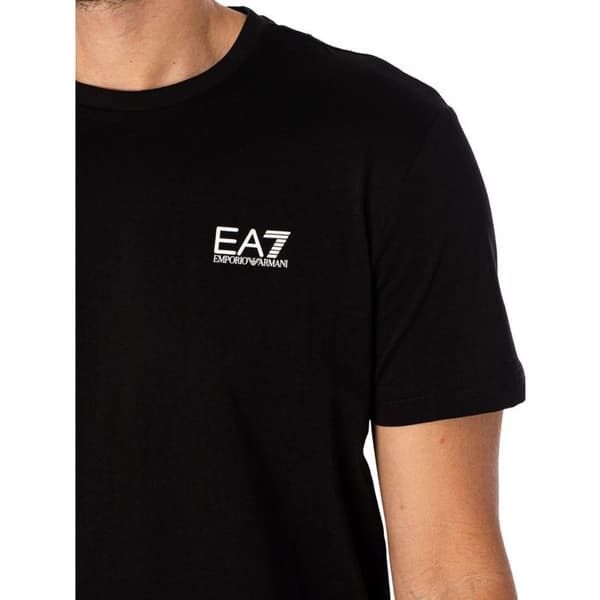 T-shirt med logotyp på bröstet - EA7
